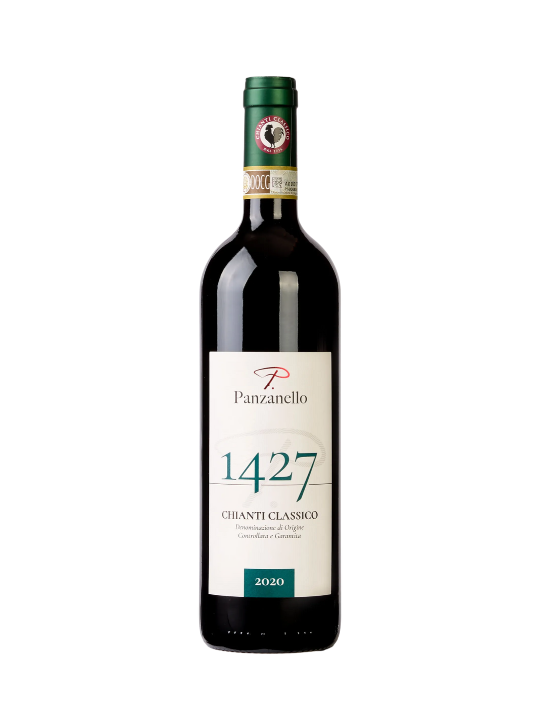 Bottiglia Chianti Classico DOCG 1427 Panzanello 2021, vino rosso toscano biologico con 95% Sangiovese, affinato 12 mesi