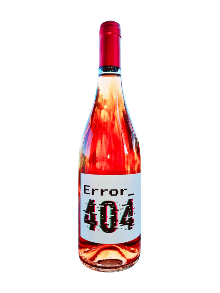 Bottiglia Error 404 Rosato IGT Toscana Panzanello 2021, vino rosé biologico 100% Sangiovese dal colore intenso
